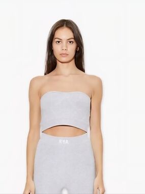 RtA Revolve SAKS SkIn NOUR Top In grey Lurex Size 6 Nwt